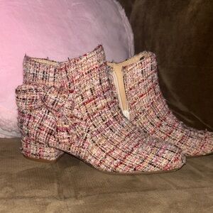 Copper Keys Girls Tweed Ankle Boots